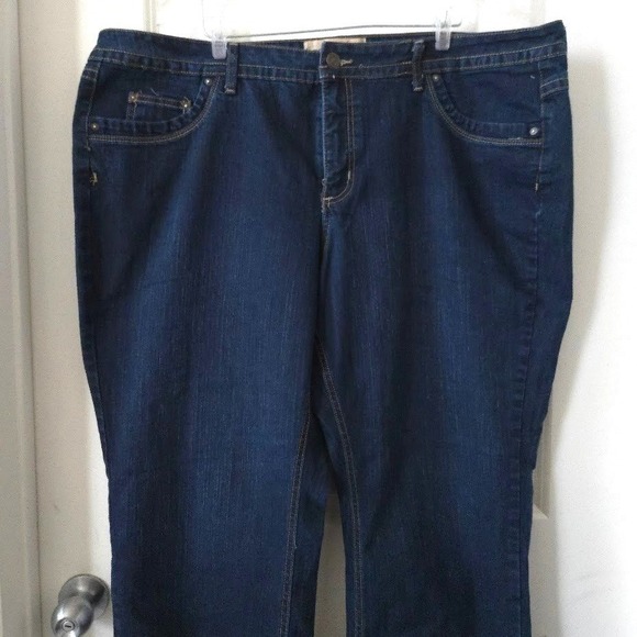 JMS Just My Size Plus Size 26W Bootcut Jeans Dark Wash Stretch Denim Classic Fit - Picture 4 of 7